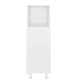 Armoire de salle de bain Blanc brillant 30x30x95 cm Aggloméré