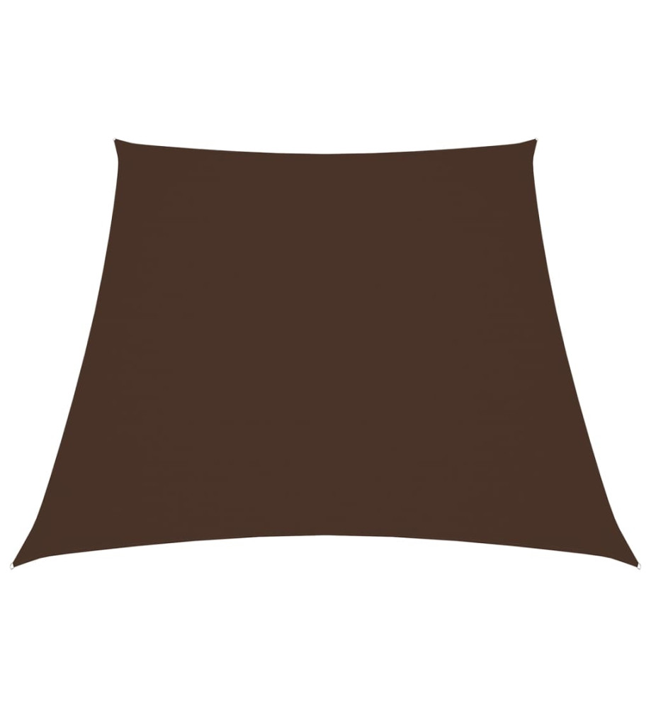 Voile de parasol Tissu Oxford trapèze 3/4x3 m Marron