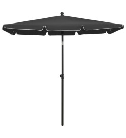 Parasol de jardin avec mât 210x140 cm Anthracite