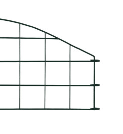 Ensemble de clôture de jardin arquée 77,3x26 cm vert