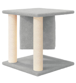 Arbre à chat avec griffoirs en sisal Gris clair 37 cm