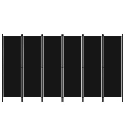 Cloison de séparation 6 panneaux Noir 300x180 cm