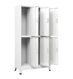 Armoire à casier avec 6 compartiments Acier 90x45x180 cm Gris