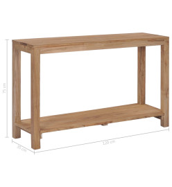 Table console 120 x 35 x 75 cm Bois de teck massif