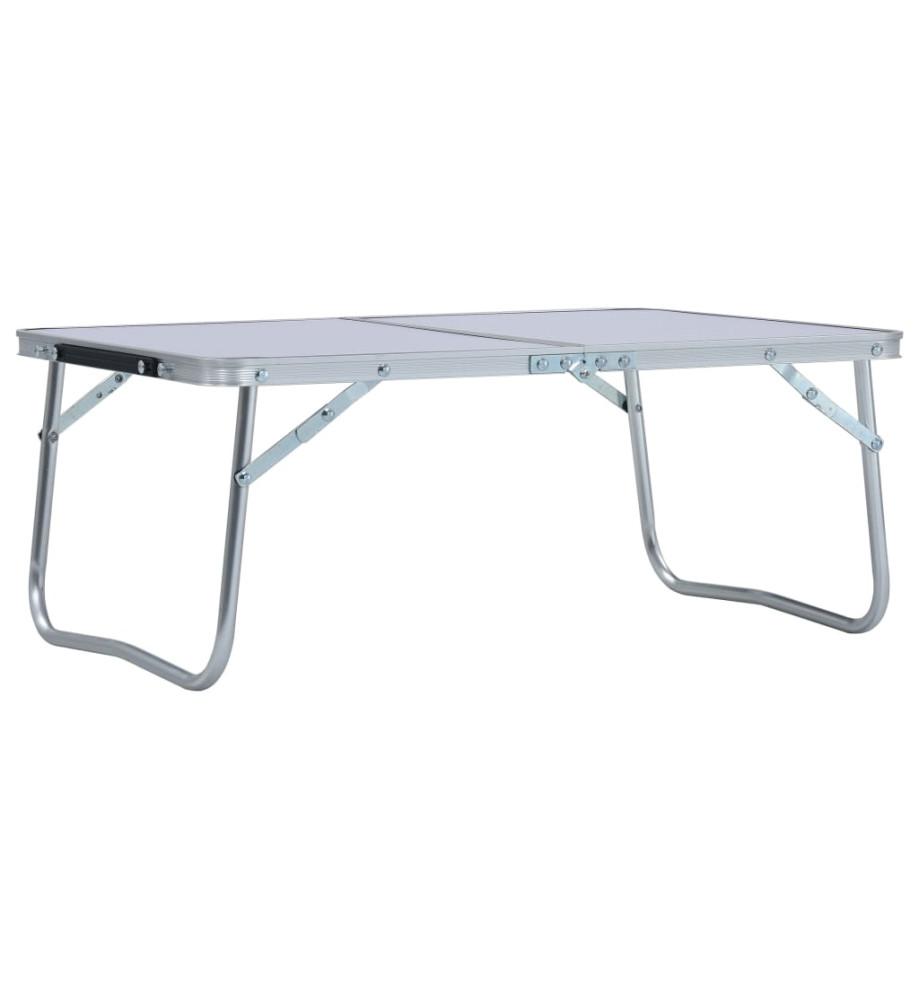 Table pliable de camping Blanc Aluminium 60x40 cm