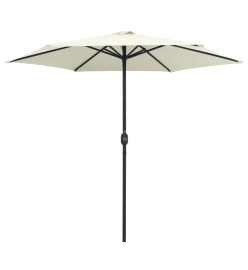 Parasol d'extérieur et mât en aluminium 270x246 cm Blanc sable