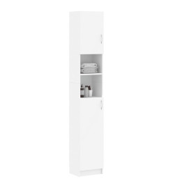 Armoire de salle de bain Blanc 32x25,5x190 cm Aggloméré