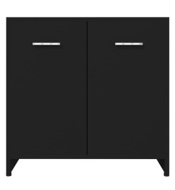 Armoire de salle de bain Noir 60x33x61 cm Aggloméré