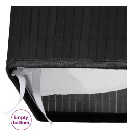 Panier à linge avec une seule section bambou noir 83 L