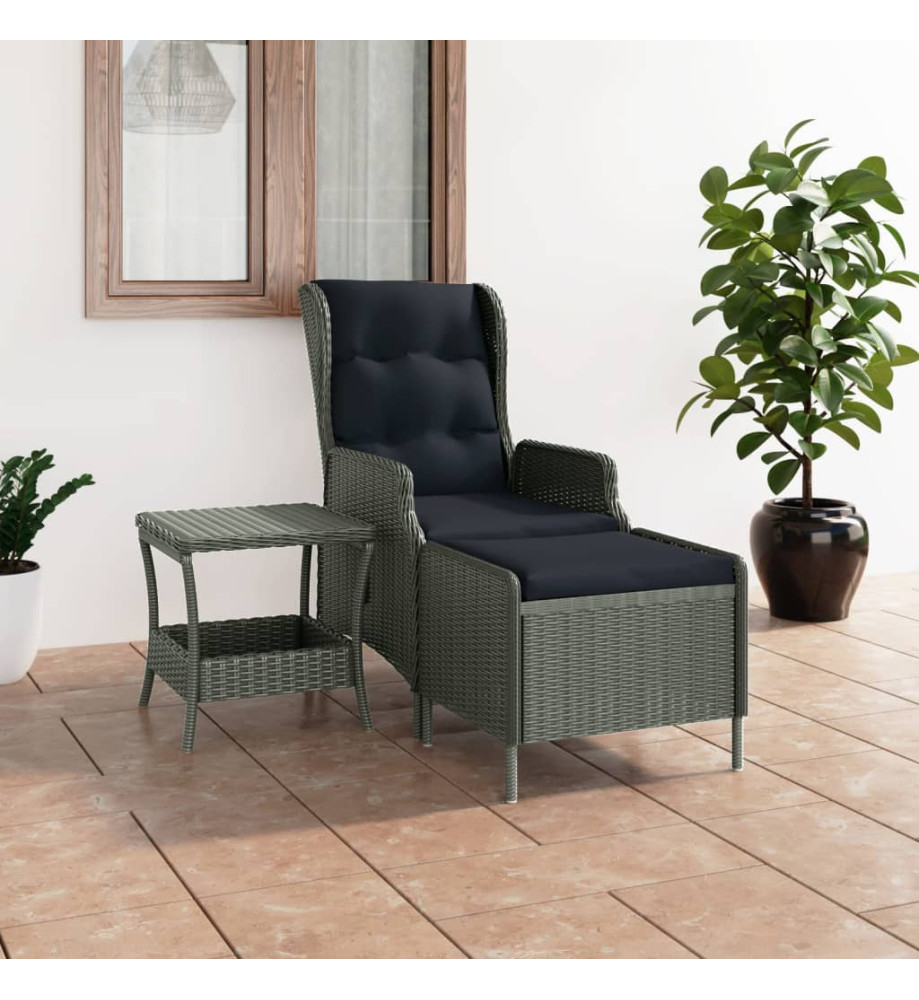 Salon de jardin 2 pcs avec coussins Résine tressée Gris clair Salon de jardin 2 pcs avec coussins Résine tressée Gris clair