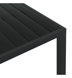 Table de jardin Noir 185 x 90 x 74 cm Aluminium et WPC