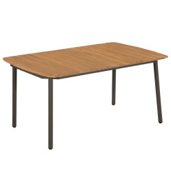 Table de jardin 150 x 90 x 72 cm Bois d'acacia solide et acier