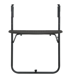 Table de balcon Marron 60x64x83,5 cm Plastique Aspect de rotin