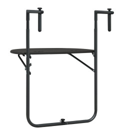 Table de balcon Marron 60x64x83,5 cm Plastique Aspect de rotin