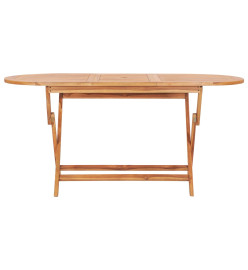 Table pliable de jardin 160x80x75 cm Bois de teck solide
