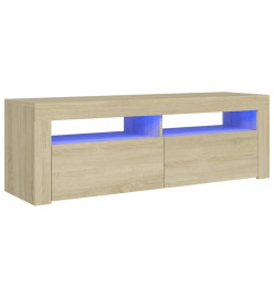 Meuble TV avec lumières LED chêne sonoma 120x35x40 cm