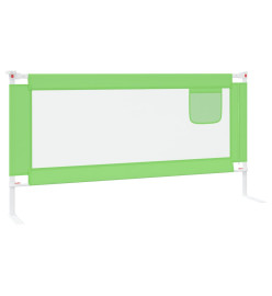 Barrière de sécurité de lit d'enfant Vert 180x25 cm Tissu