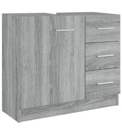 Armoire de lavabo Sonoma gris 63x30x54 cm Bois d'ingénierie