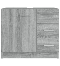 Armoire de lavabo Sonoma gris 63x30x54 cm Bois d'ingénierie