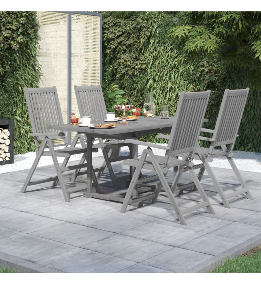 Ensemble de salle à manger de jardin 5 pcs Bois d'acacia solide Ensemble de salle à manger de jardin 5 pcs Bois d'acacia solide