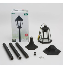 Smartwares Lampadaire de jardin 60 W Noir 175 cm CLAS5000.035