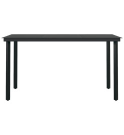 Mobilier à dîner de jardin coussins 5 pcs Résine tressée Verre