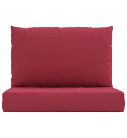 Coussins de palette 2 pcs rouge bordeaux tissu oxford