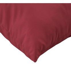 Coussins de palette 2 pcs rouge bordeaux tissu oxford