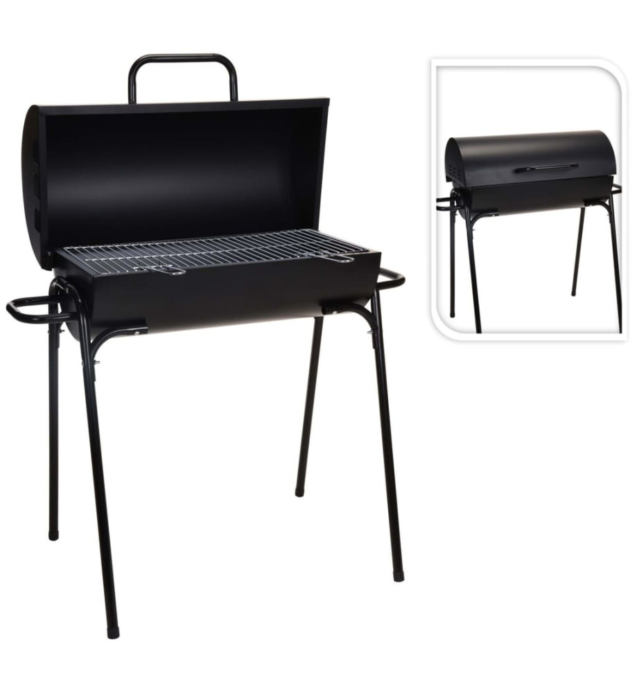 ProGarden Barbecue au charbon en forme de cylindre Diamètre 33 cm