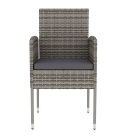 Ensemble à dîner de jardin 3 pcs Résine tressée Anthracite