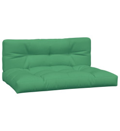 Coussins de palette 2 pcs vert tissu