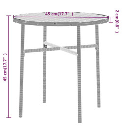 Ensemble de salle à manger de jardin 3 pcs Résine tressée Gris
