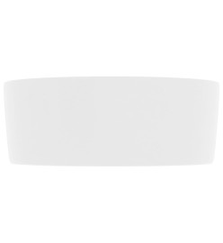 Lavabo rond de luxe Blanc mat 40x15 cm Céramique