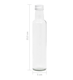 Petites bouteilles en verre 260 ml avec bouchon à vis 10 pcs