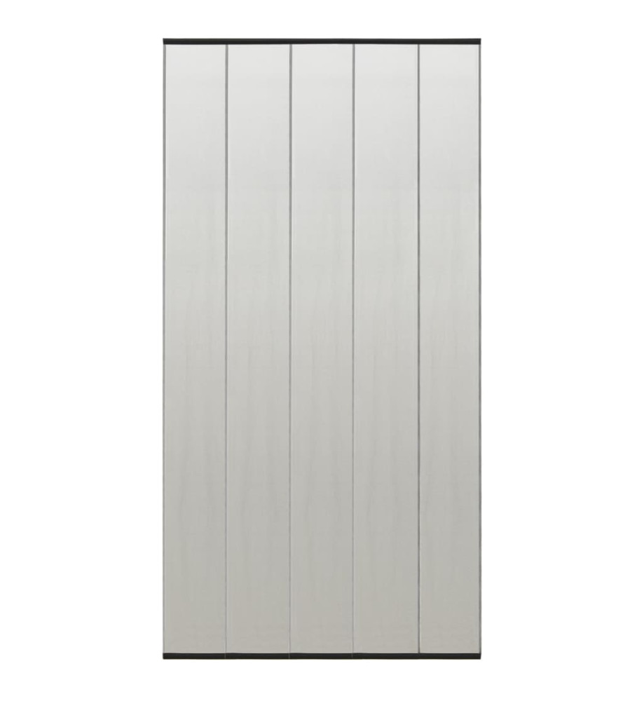 Moustiquaire de porte rideau en maille 5 pcs Noir 120x240 cm