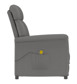 Fauteuil de massage Gris foncé Similicuir daim