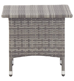 Table à thé Gris 50x50x47 cm Résine tressée