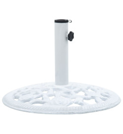 Socle de parasol Blanc 12 kg 48 cm Fonte