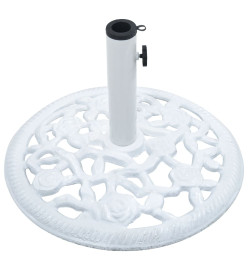 Socle de parasol Blanc 12 kg 48 cm Fonte