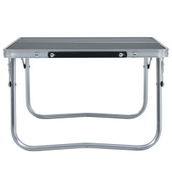 Table pliable de camping Gris Aluminium 60x40 cm