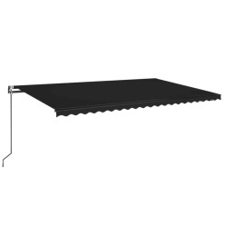 Auvent automatique capteur de vent et LED 500x350 cm Anthracite