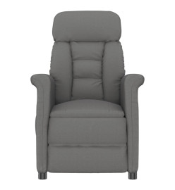 Fauteuil de massage électrique Gris foncé Similicuir daim