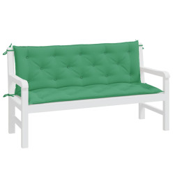 Coussins de banc de jardin 2 pcs vert 150x50x7 cm tissu Oxford