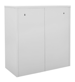 Armoire à casiers Gris clair et vert 90x45x92,5 cm Acier