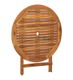 Mobilier à dîner d'extérieur pliable 5 pcs Bois d'acacia solide