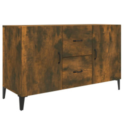 Buffet chêne fumé 100x36x60 cm bois d'ingénierie