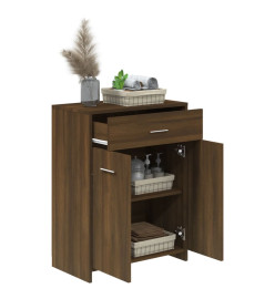 Armoire de bain Chêne marron 60x33x80 cm Bois d'ingénierie