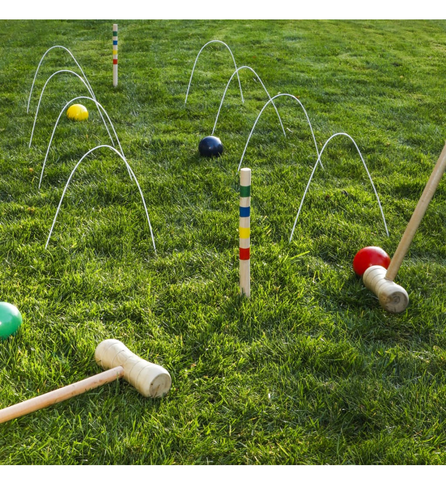 HI Jeu de croquet 125x25 cm Multicolore