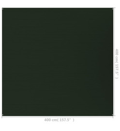 Tapis de tente 400x400 cm Vert foncé PEHD