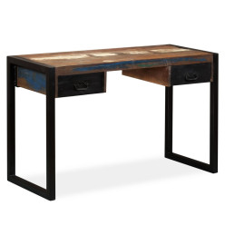 Bureau avec 2 tiroirs Bois de récupération massif 120x50x76 cm